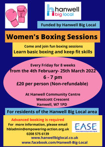 Women's Boxing Sessions Feb-Mar 2022